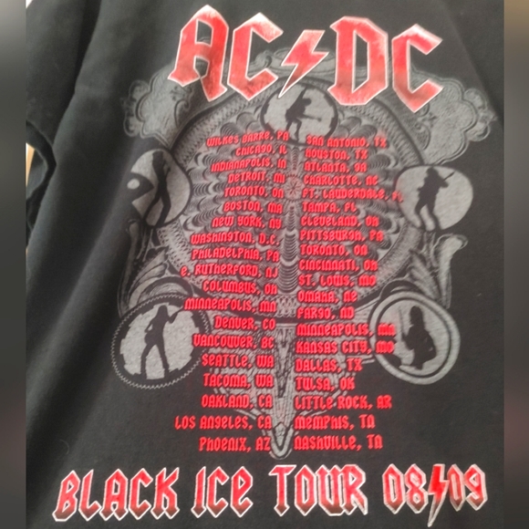 AC/DC Black Ice Tour 2008 2009 Concert Worn Shirt Size Medium - Picture 4 of 4